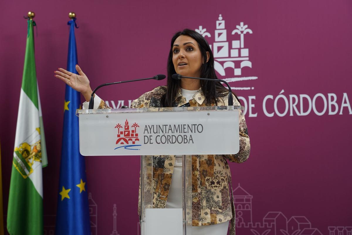 La concejala del PSOE Mamen González, este lunes.