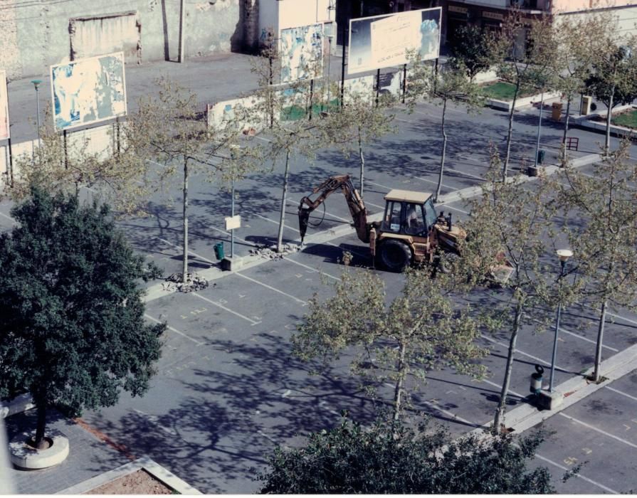 El procés de construcció de la plaça Catalunya