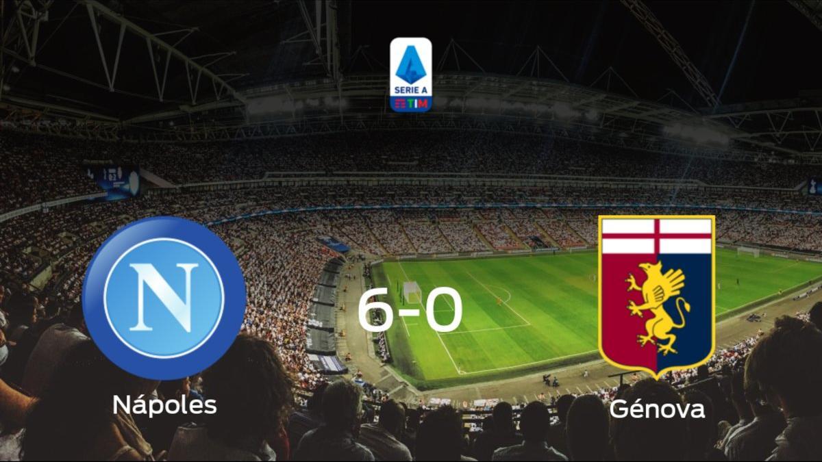 El Nápoles consigue los tres puntos en casa tras pasar por encima al Génova (6-0)