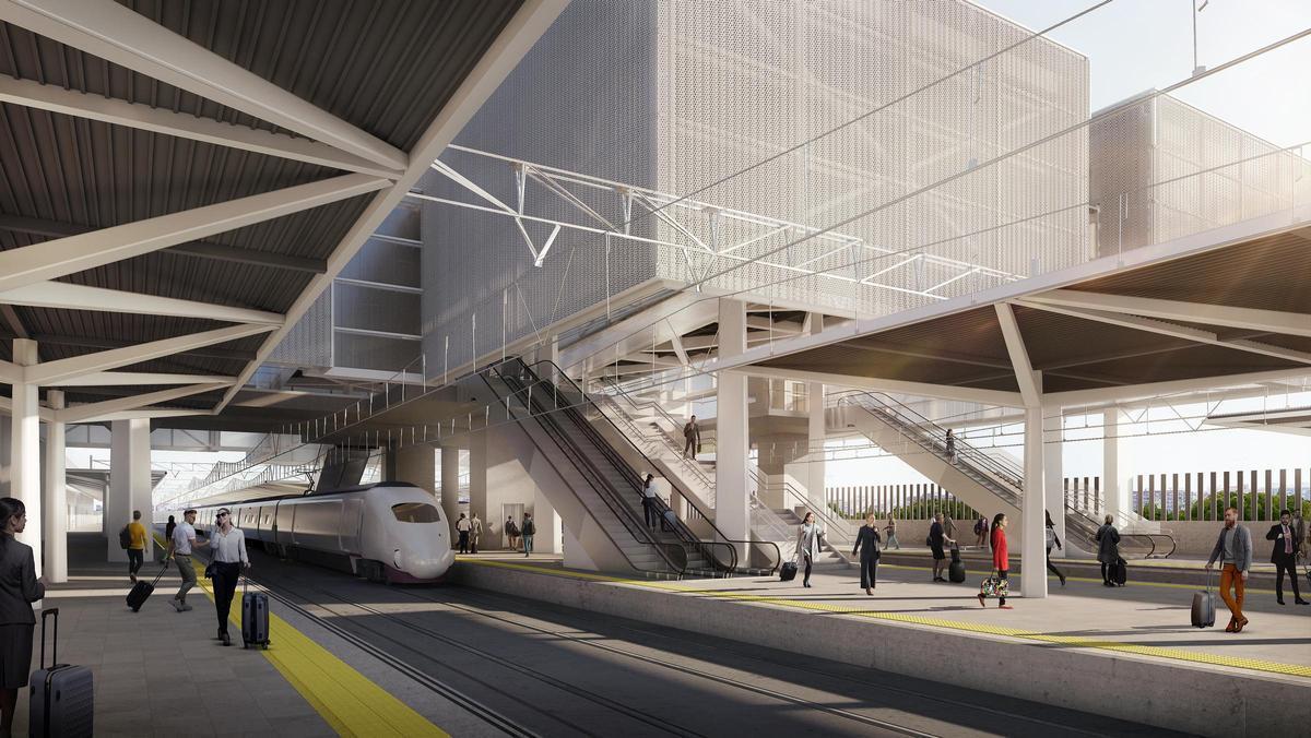 Figuración de uno de los proyectos barajados hace años para la gran estación de València