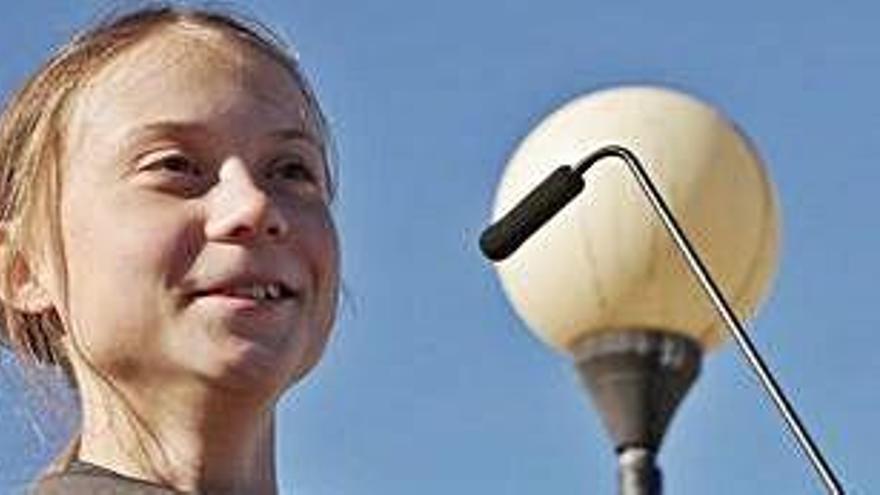 Greta Thunberg, ahir a Lisboa