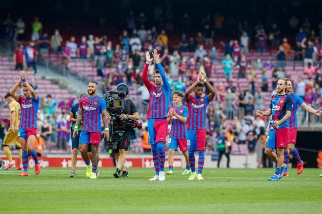 Las mejores imágenes del Barça - Levante: Ansu Fati, Depay, de Jong, Gavi, Nico...