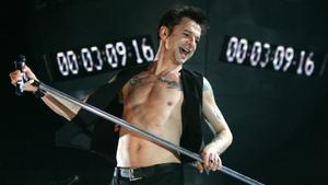 El líder de Depeche Mode, David Gaham, durante un concierto. 