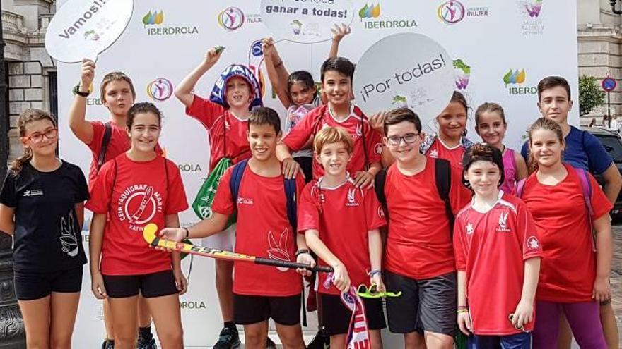 Deportistas de Xàtiva en la jornada celebrada en València el pasado sábado.