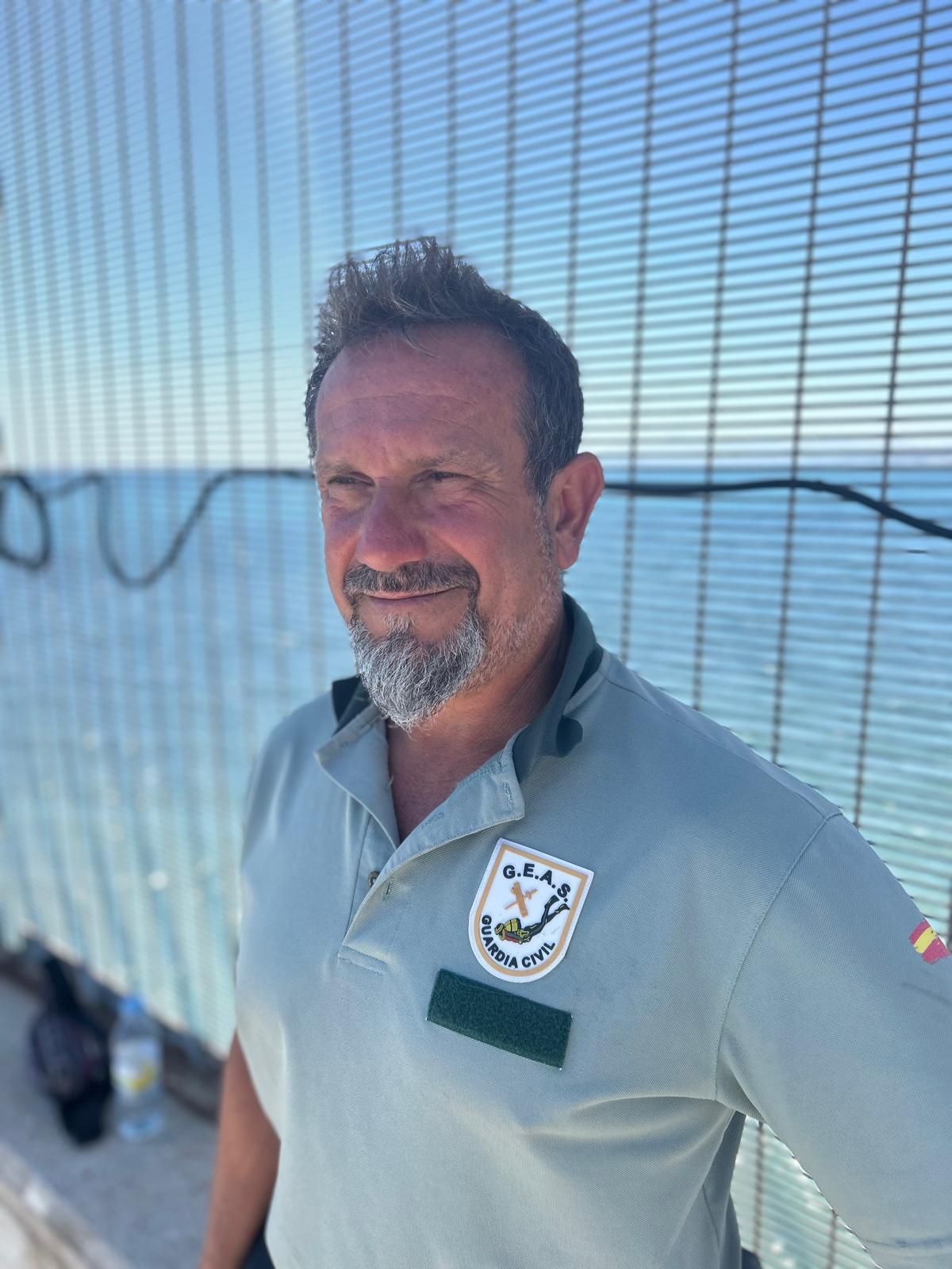 Oswaldo Tavío, guardia civil canario de los GEAS en Ceuta