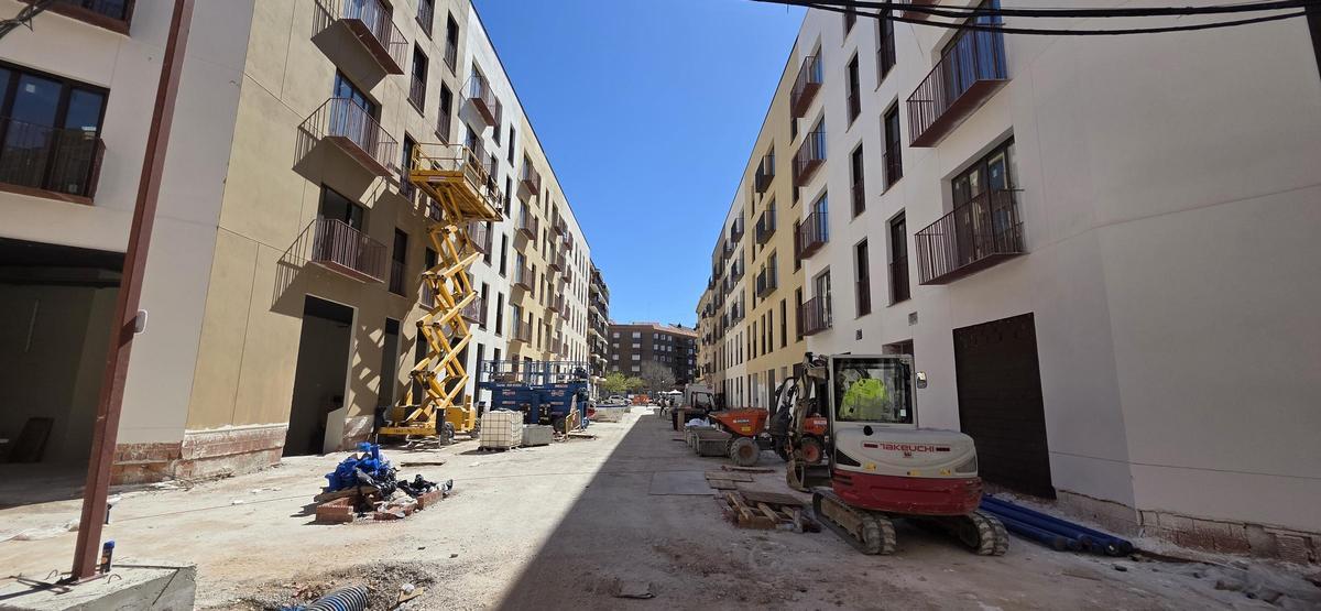 Aspecto de la prolongación de la calle Turia, preparada para su estreno