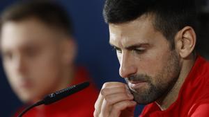 Rueda de Prensa de Novak Djokovic y equipo de Serbia en la Copa Davis 2023