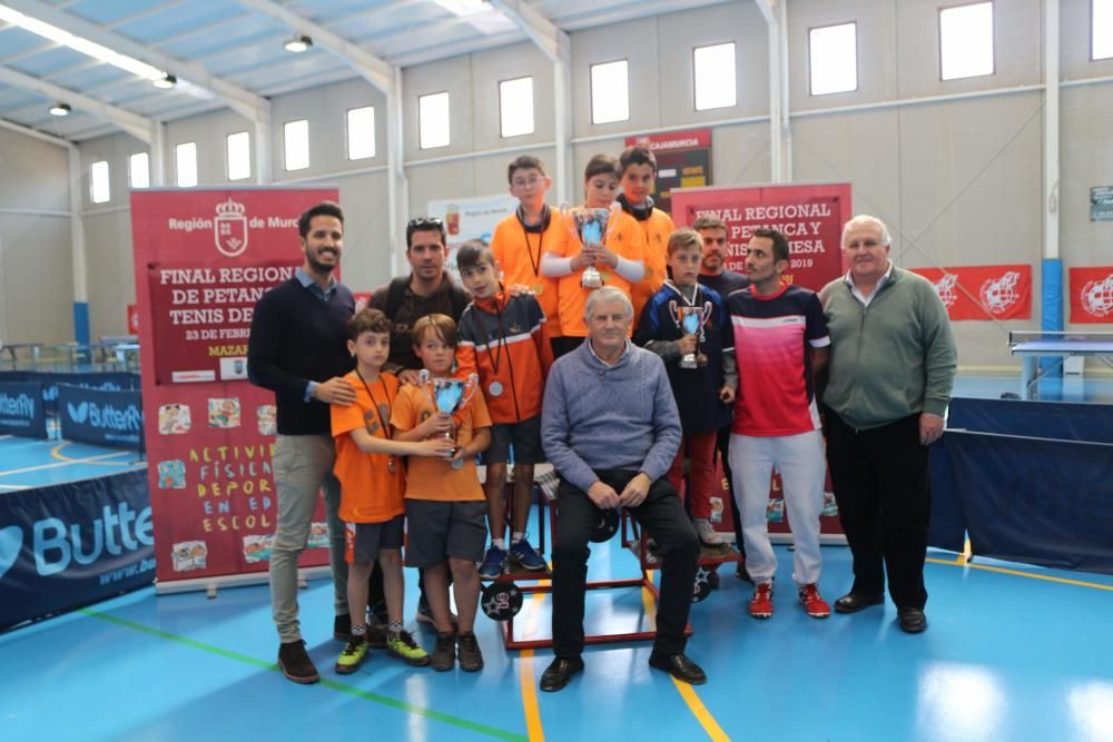 Final de tenis de mesa de Deporte en Edad Escolar