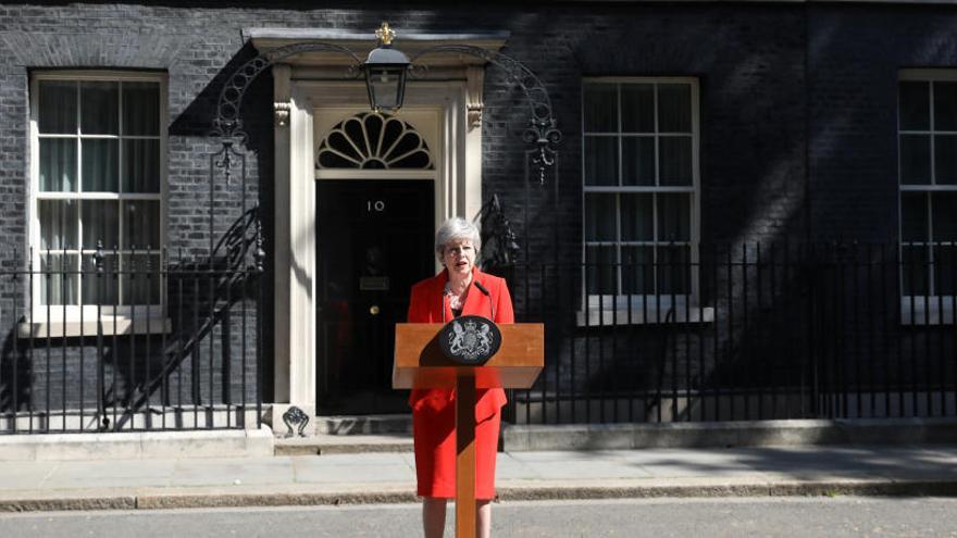 May comparece desde Downing Street.