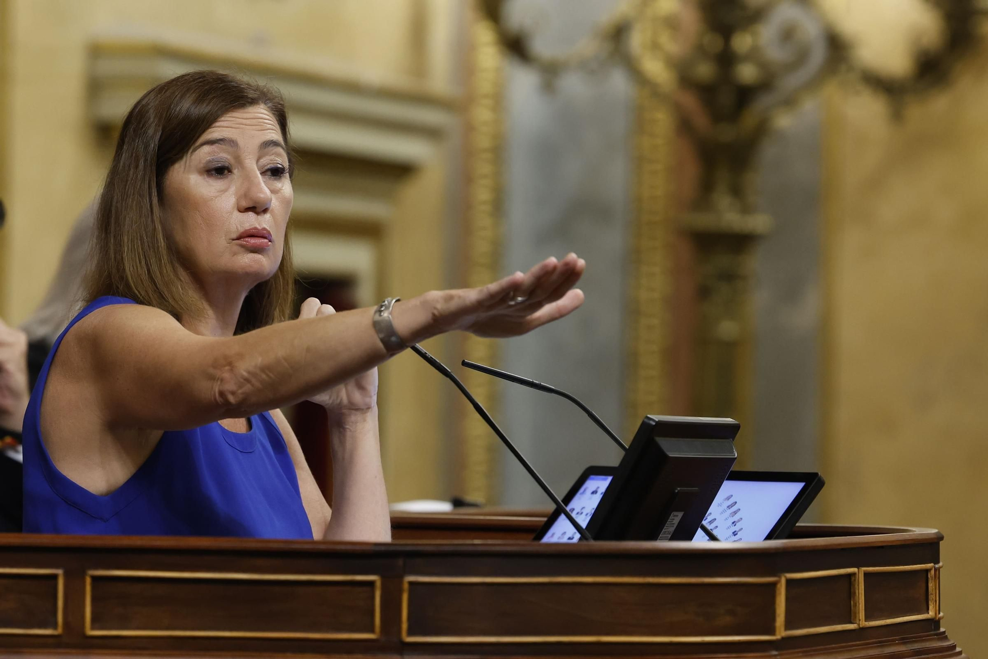 Francina Armengol preside la sesión del Congreso en la que ha comparecido Pedro Sánchez