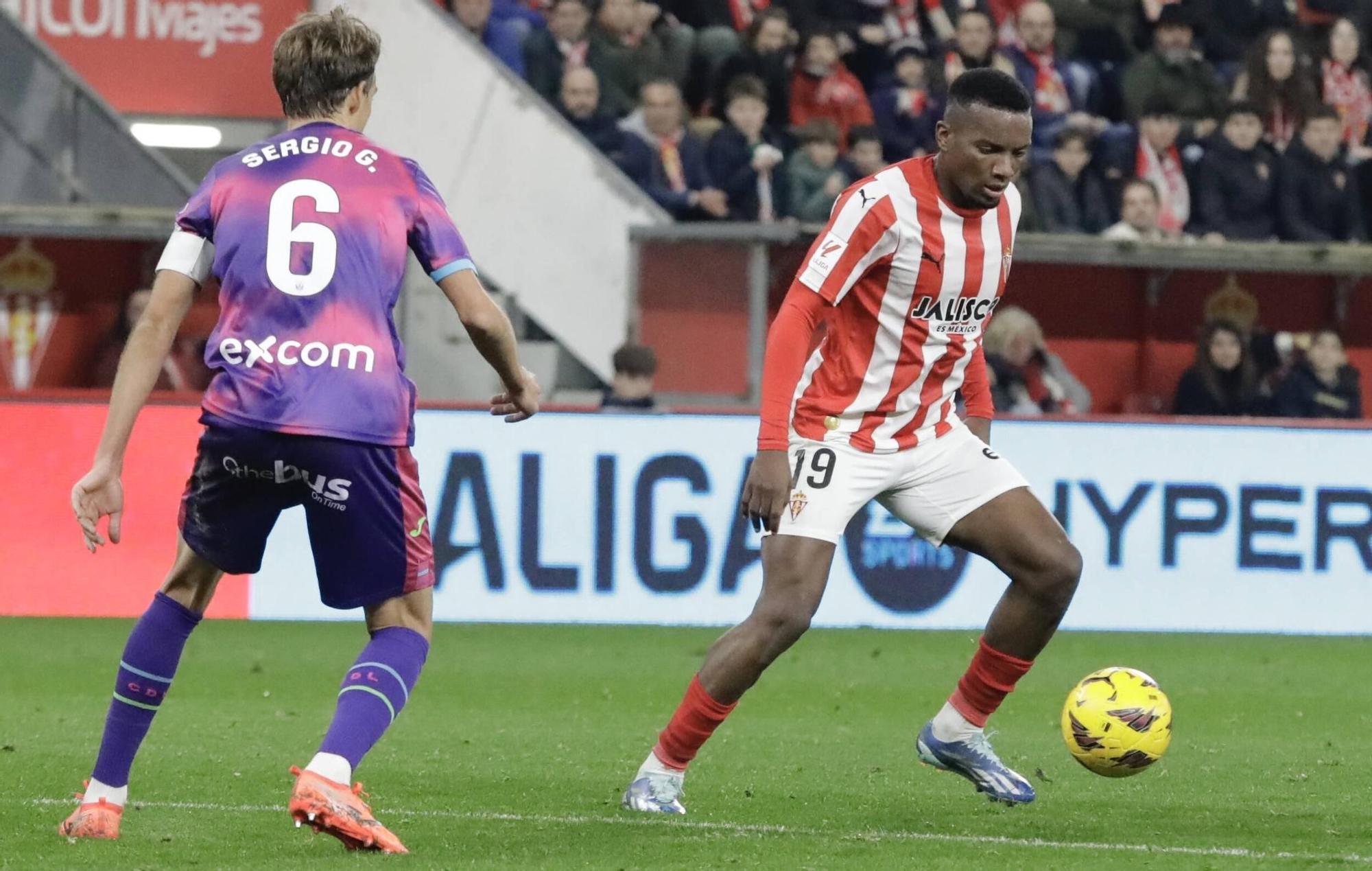 El partido entre el Sporting y el Leganés, en imágenes