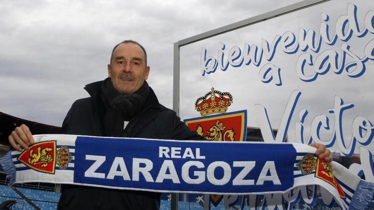 Víctor Fernández, en su presentación como técnico del Real Zaragoza en su anterior etapa.