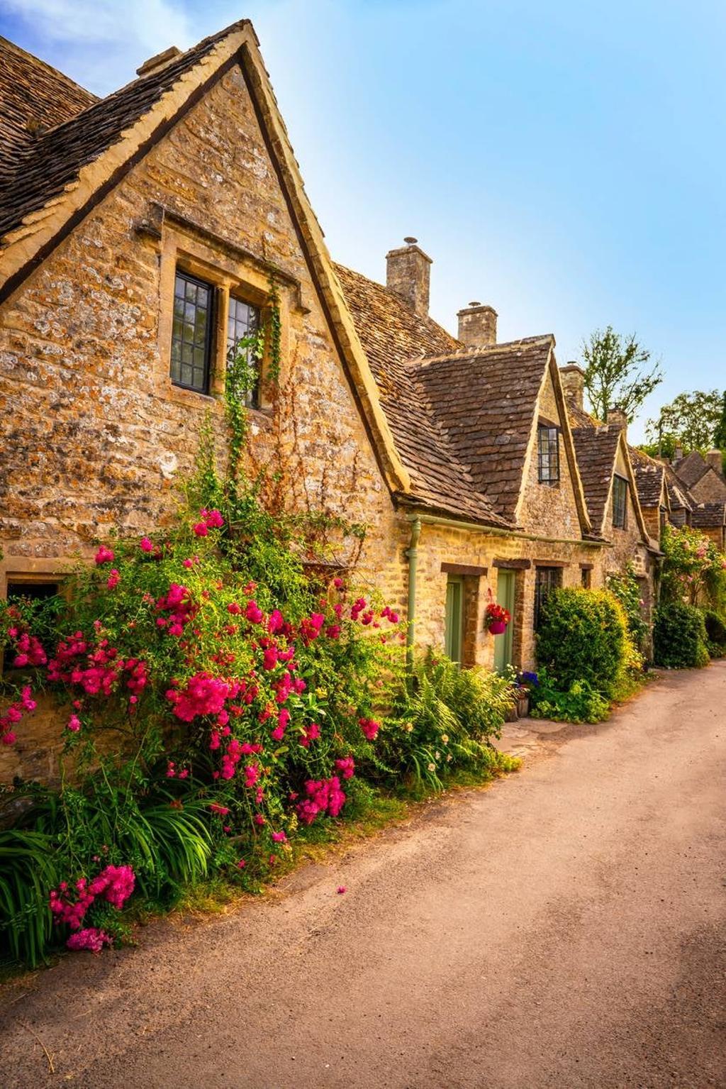 Calles del condado de Brodway en la campiña inglesa.