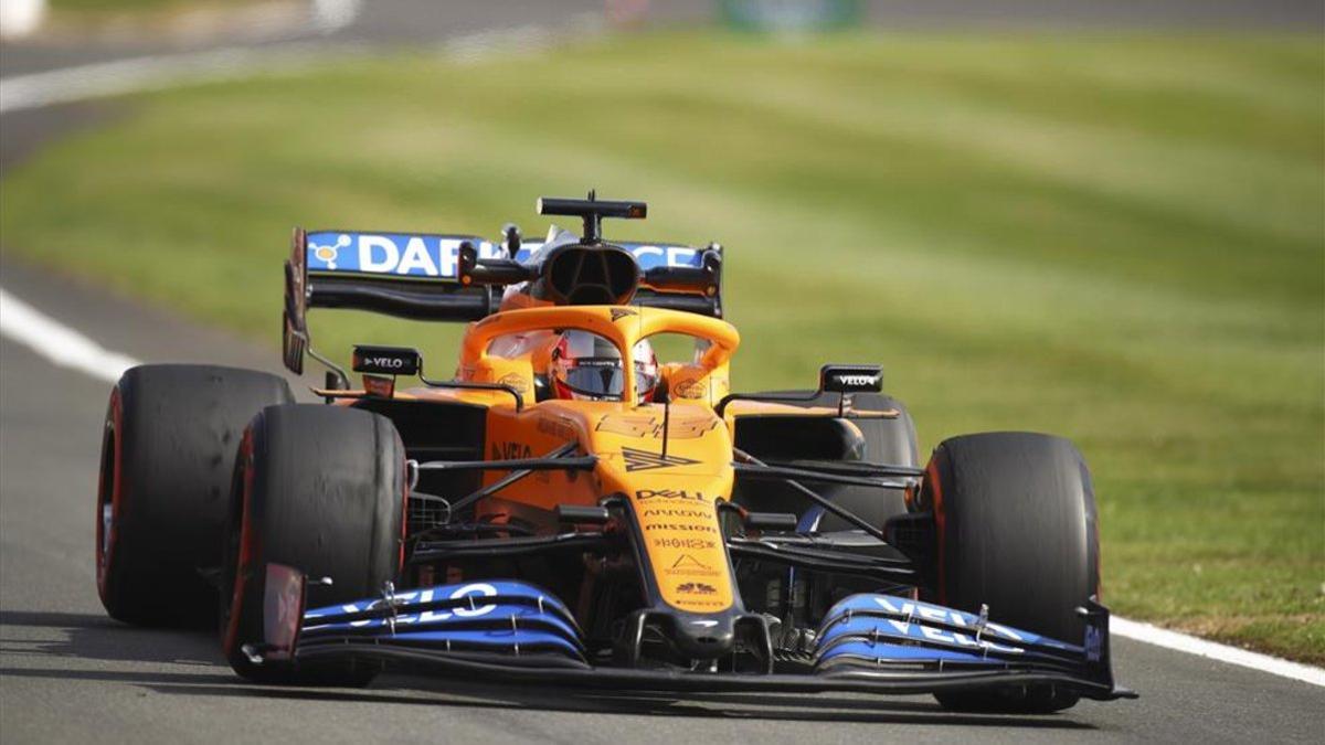 Carlos Sainz durante una de las sesiones en Silverstone