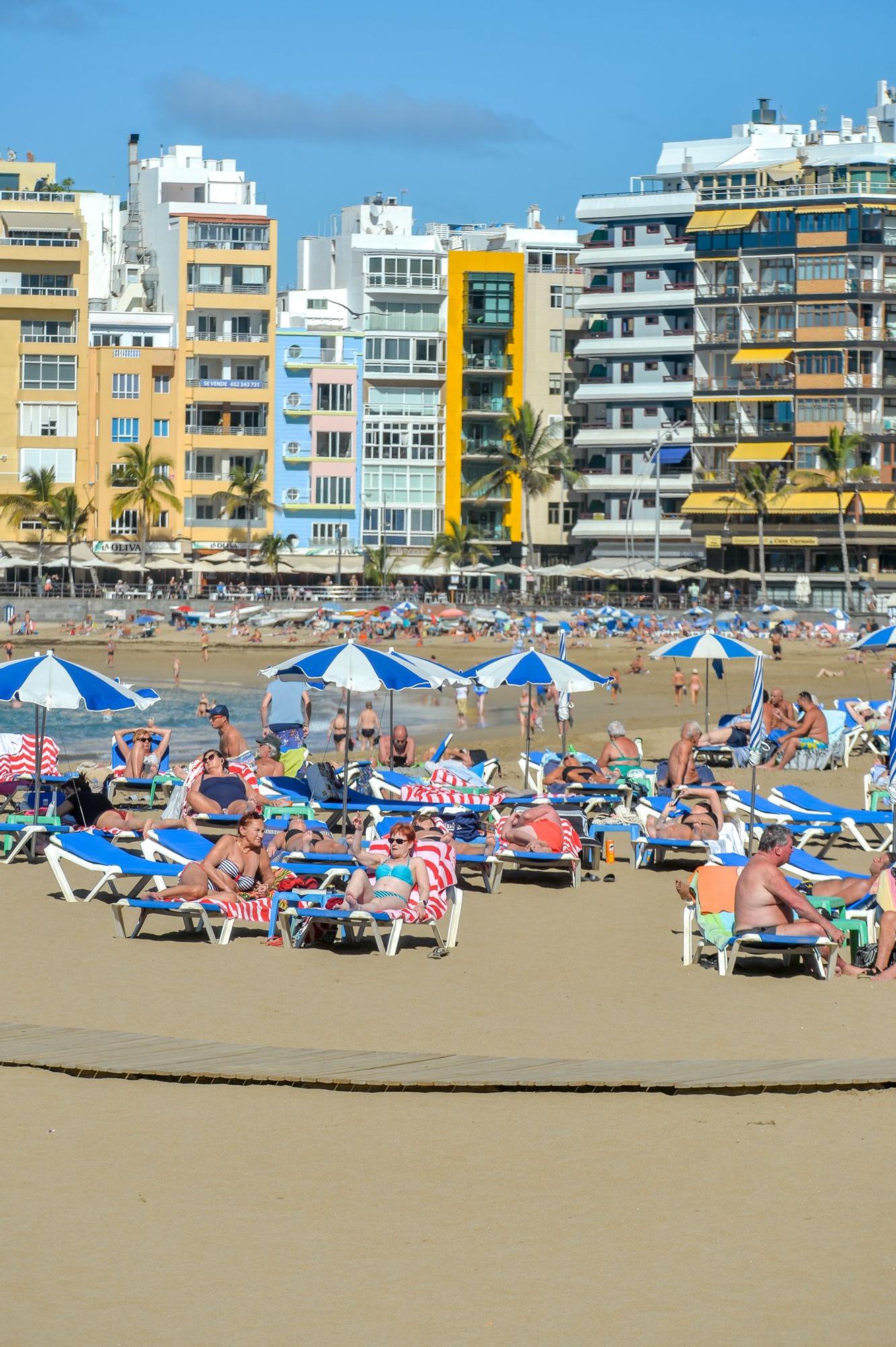 Tiempo en la playa de Las Canteras (1/12/2022)