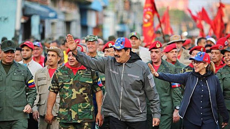 Nicolás Maduro i la seva dona van participar en un acte amb les Forces Armades.