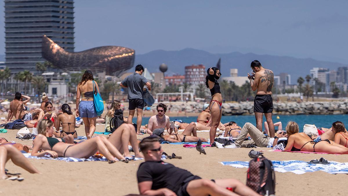 Una de las playas de Barcelona
