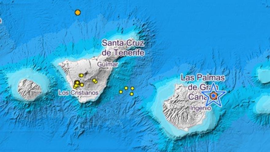 Detectados siete terremotos en Tenerife durante la madrugada