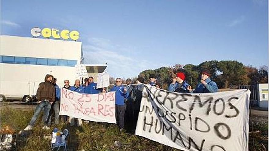 Protesta dels treballadors de Cotec el passat mes de desembre.