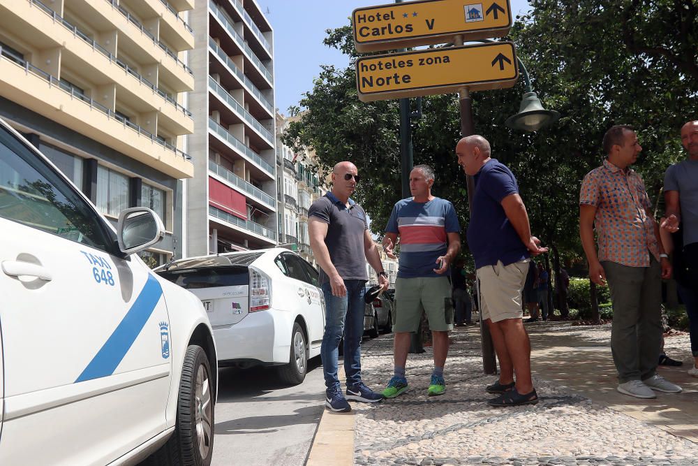 Manifestación de taxistas contra Cabify