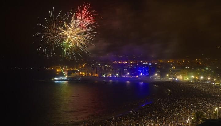 Fuegos de San Juan desde Las Canteras