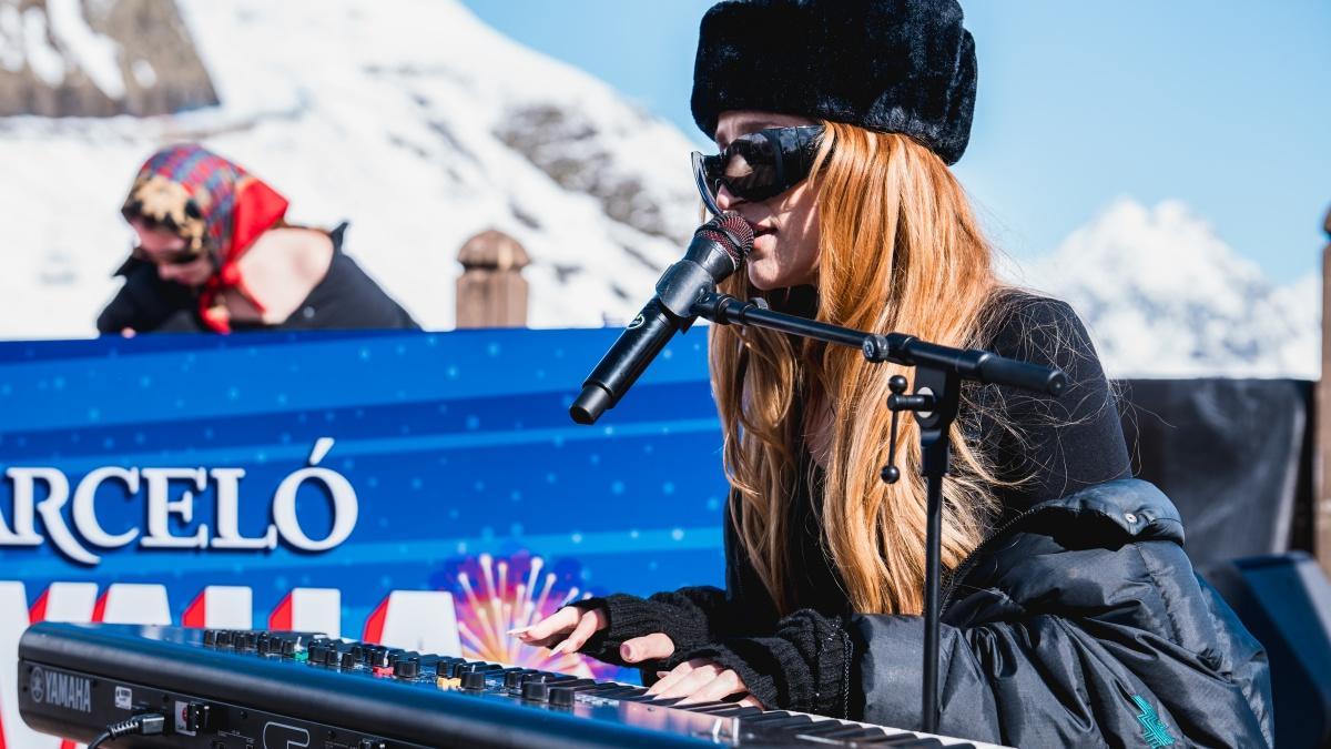 Belén Aguilera en un concierto celebrado en la pista de esquí de Aramón Formigal-Panticosa