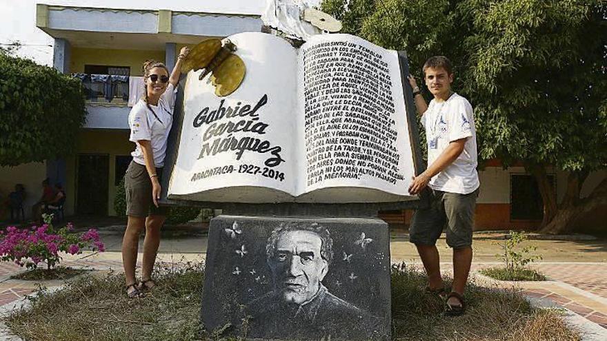 Los dos estudiantes gallegos de la ruta BBVA.