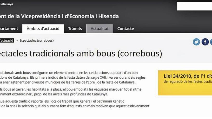 La Generalitat defineix els correbous com un «esdeveniment únic»