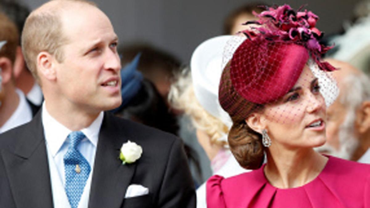 Kate Middelton y el príncipe Guillermo en la boda de Eugenia de York