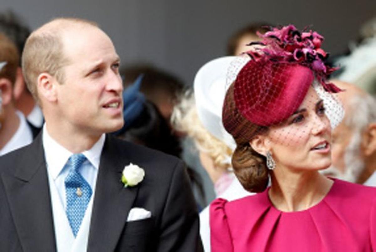Kate Middelton y el príncipe Guillermo en la boda de Eugenia de York