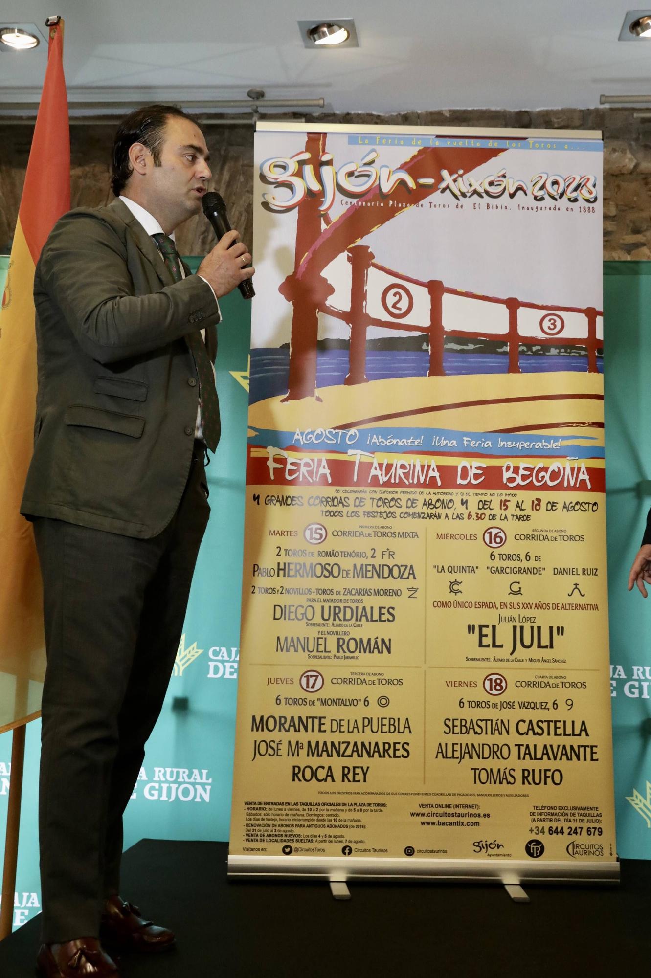 La presentación de los carteles del regreso de los toros a Gijón, en imágenes