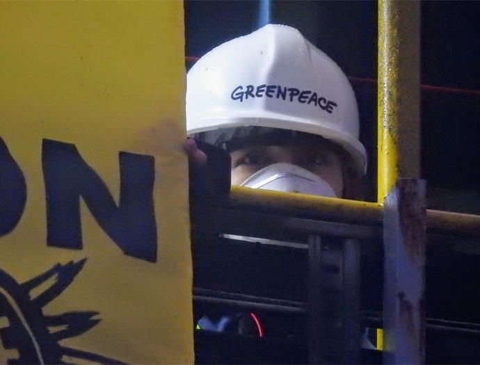 Greenpeace protesta contra el carbón en Meirama