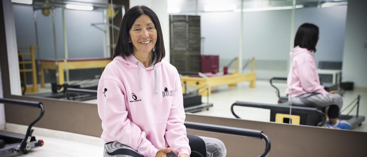 Rosa Fernández, en el gimnasio donde entrena