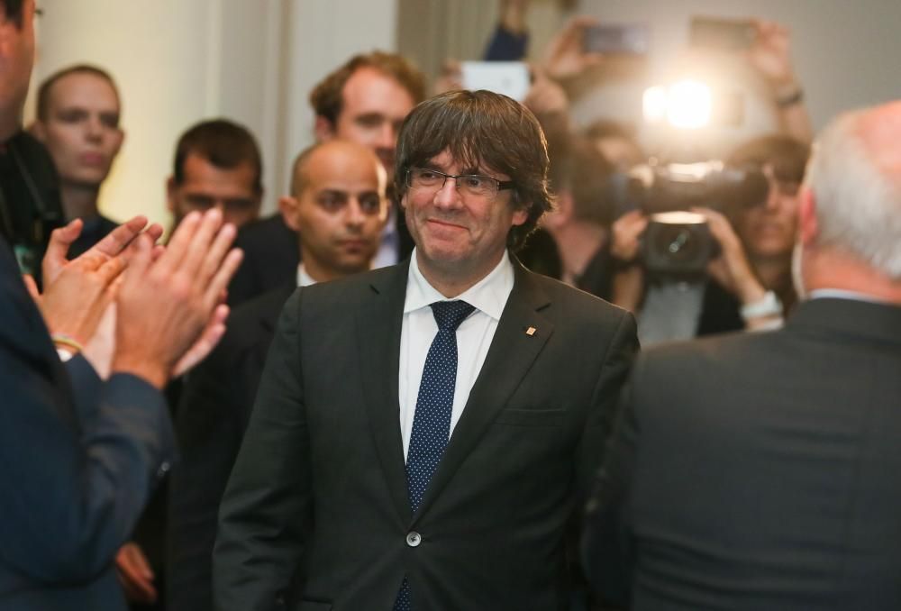 Puigdemont a l'acte de Brussel·les