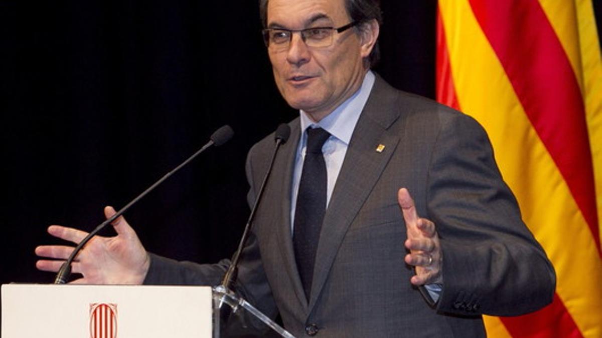 Artur Mas, el pasado viernes, en una comparecencia sobre el Día de la Mujer.