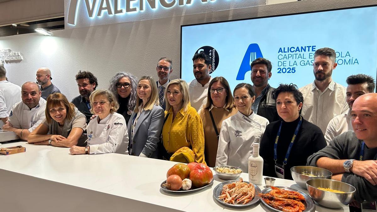 Algunos participantes alicantinos en la jornada de este lunes en Madrid Fusión