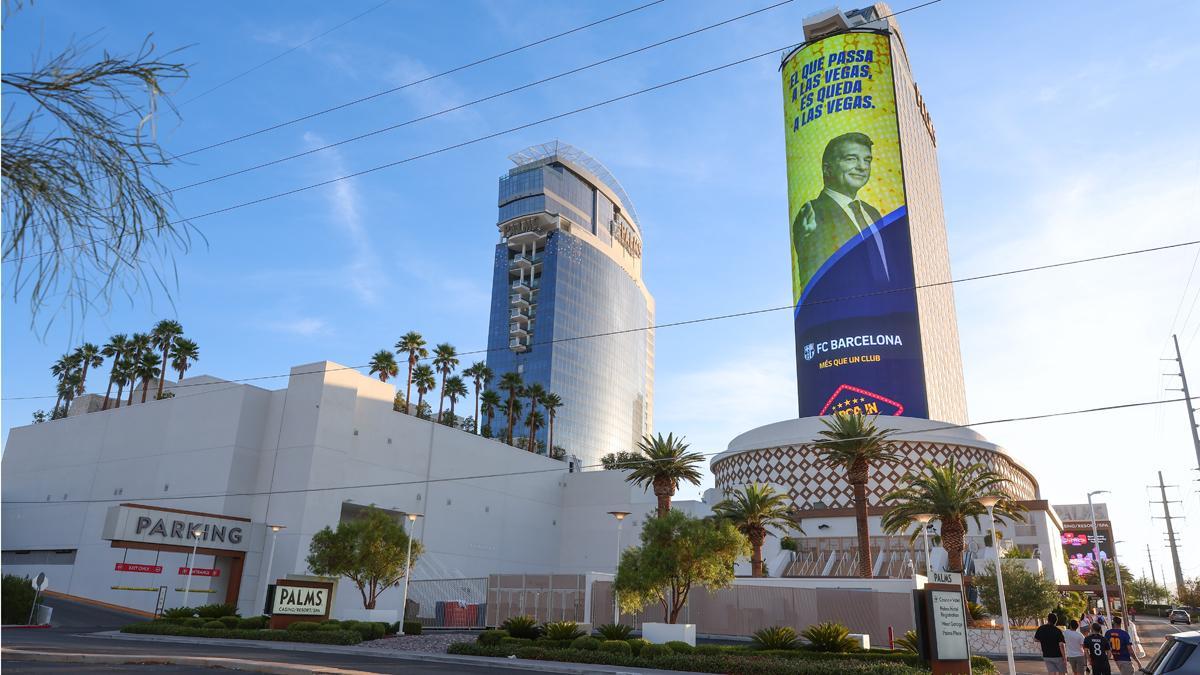 Laporta reta al Madrid con un anuncio gigante en Las Vegas