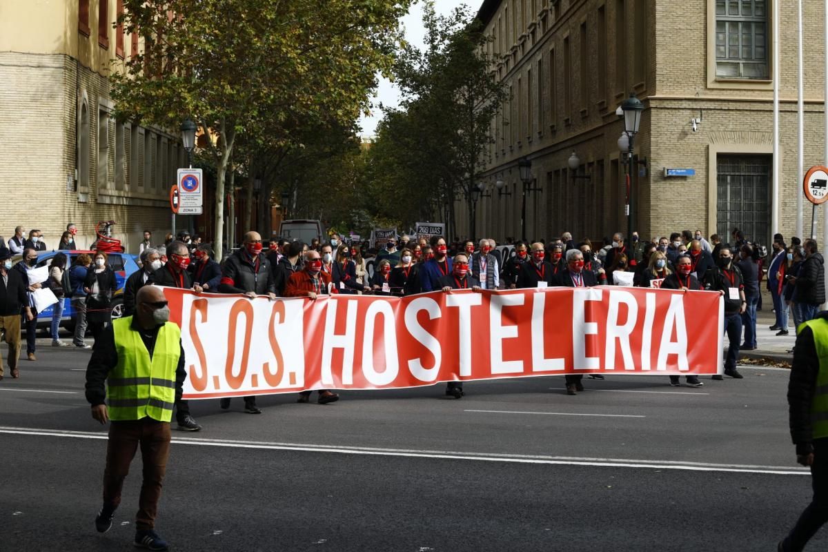 Manifestación de la hostelería en Zaragoza