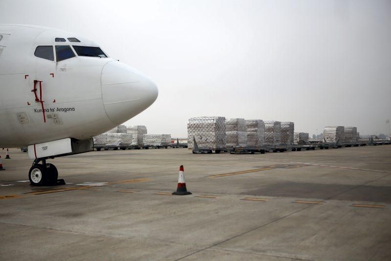 El aeropuerto de Zaragoza bate récords en transportes de mercancias