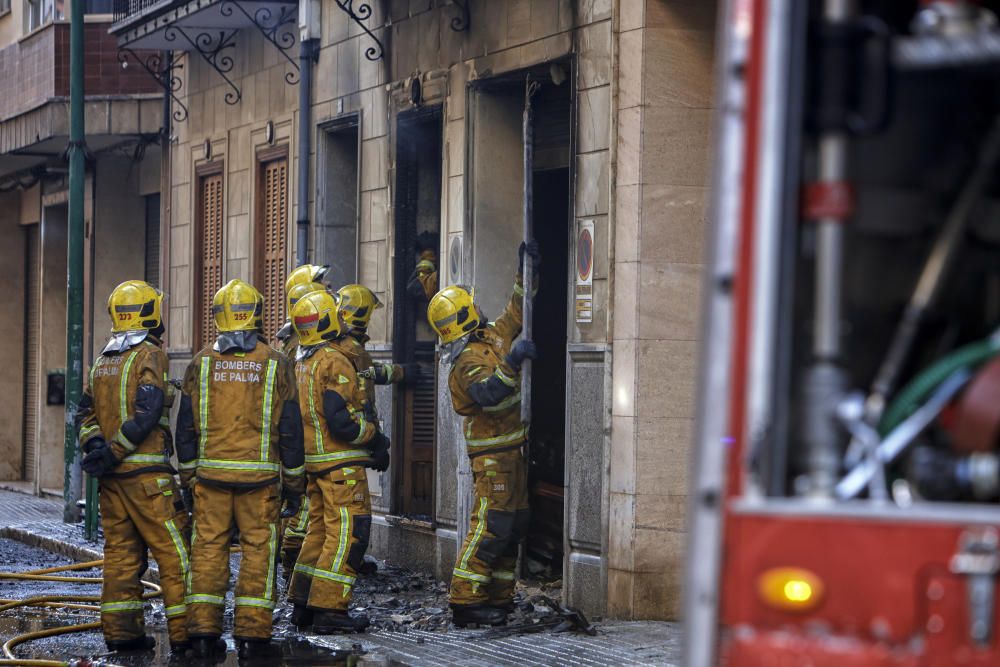 Incendio en un garaje en Palma