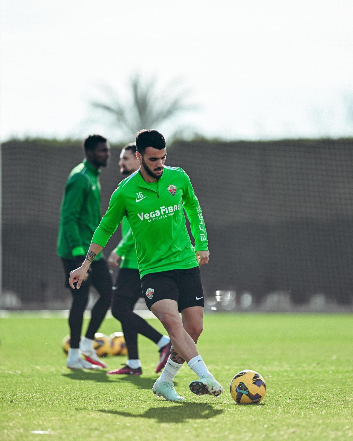 Álex Martín durante una sesión de entrenamiento.