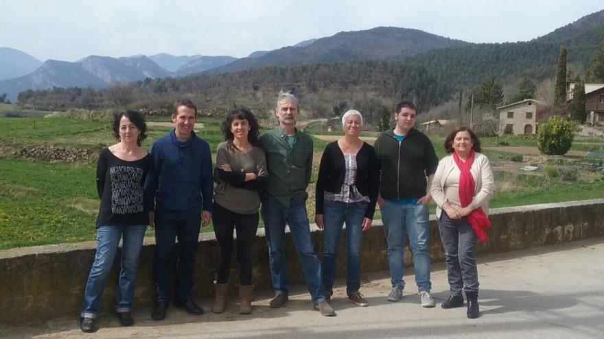 Per l´esquerra, Isabel Escribano, Jordi Codina, Anna  Manso, Antoni Chueca (l´alcaldable), Assumpta Duran, Xavier Puigcercós  i  Montserrat Rota, avui. Els suplents són Carla Vert, Josep Camprubí  i Adrià Casoliva.