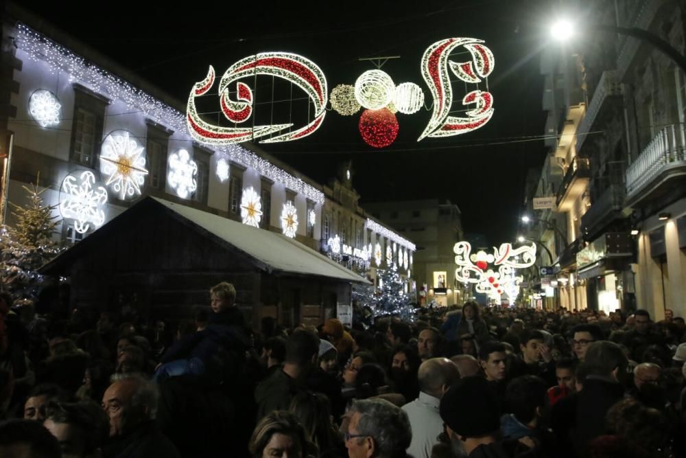 Encendido del alumbrado navideño en Vigo