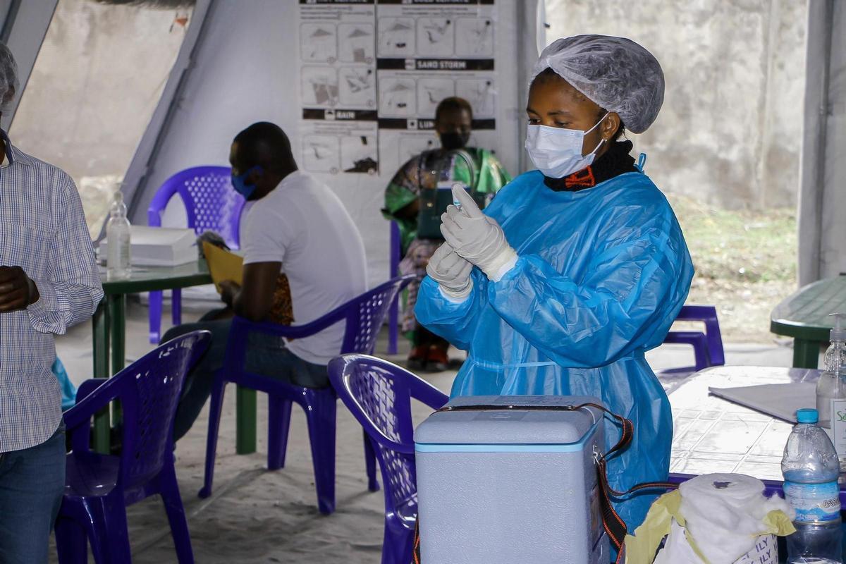 Vacunación contra el coronavirus en Goma, República Democrática del Congo