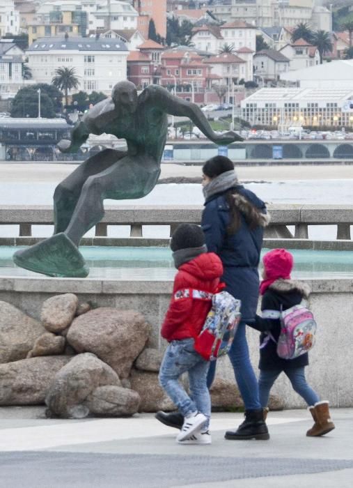 La ola de frío roza A Coruña