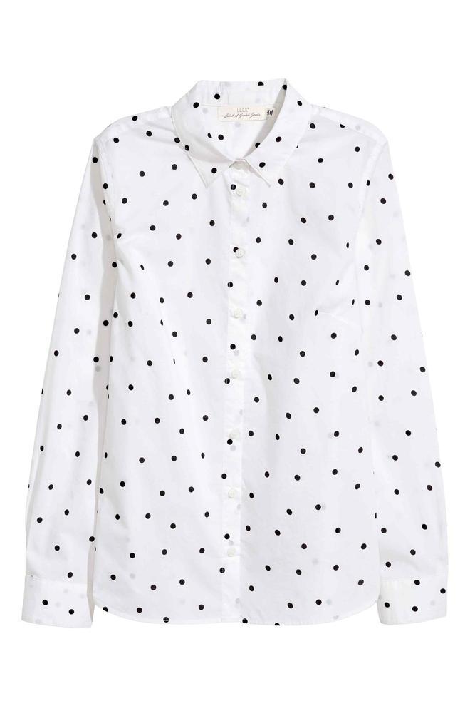 Camisa de lunares de algodón de H&M