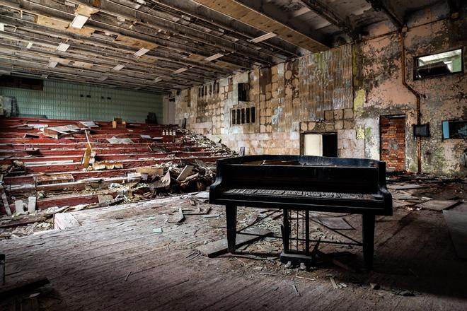 Teatro abandonado en Pripyat