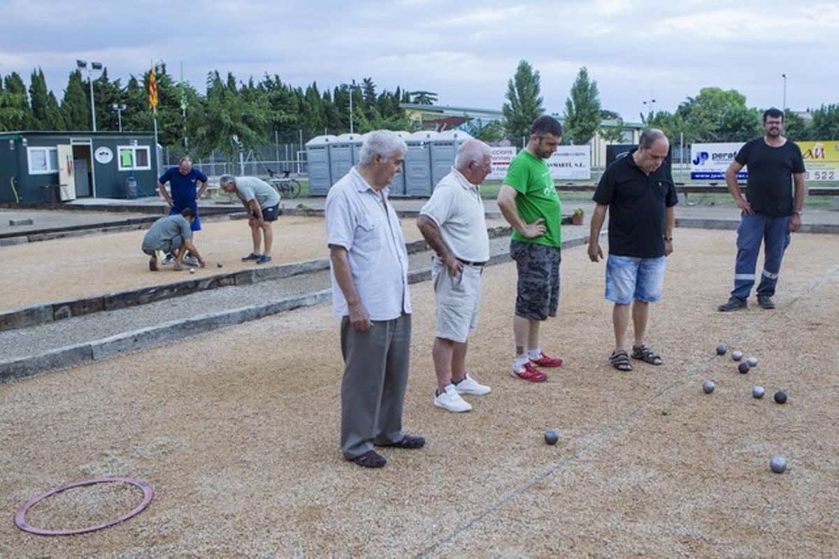 Las pistas del club de petanca de L’Armentera