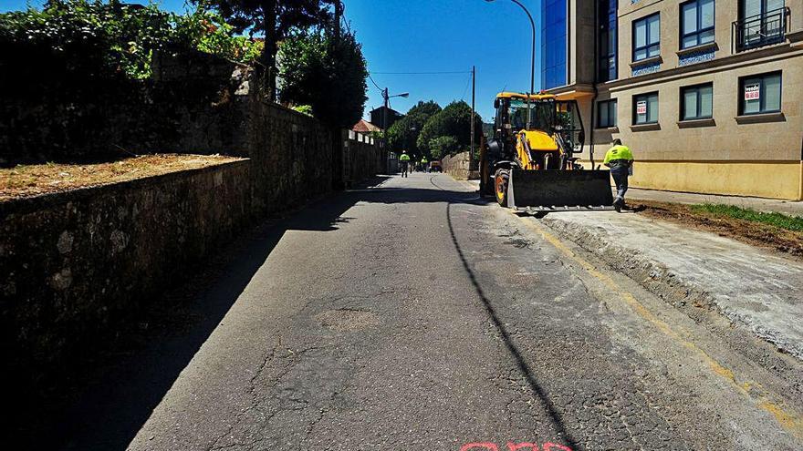 Las obras comenzaron por Castiñeiro y seguirán por Nogueira y Limoeiro.