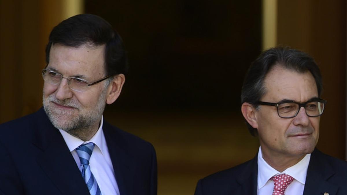 Mas y Rajoy se reunen en la Moncloa